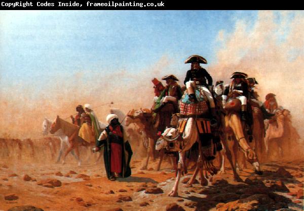 Jean Leon Gerome Napoleon and his General Staff in Egypt